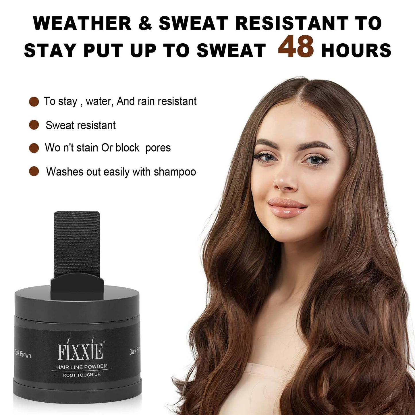 Hairline Powder, Root Touch Up Dark Blonde Powder, Instant Hair Loss Concealer for Thinning Hair, Windproof & Sweatproof Root Co