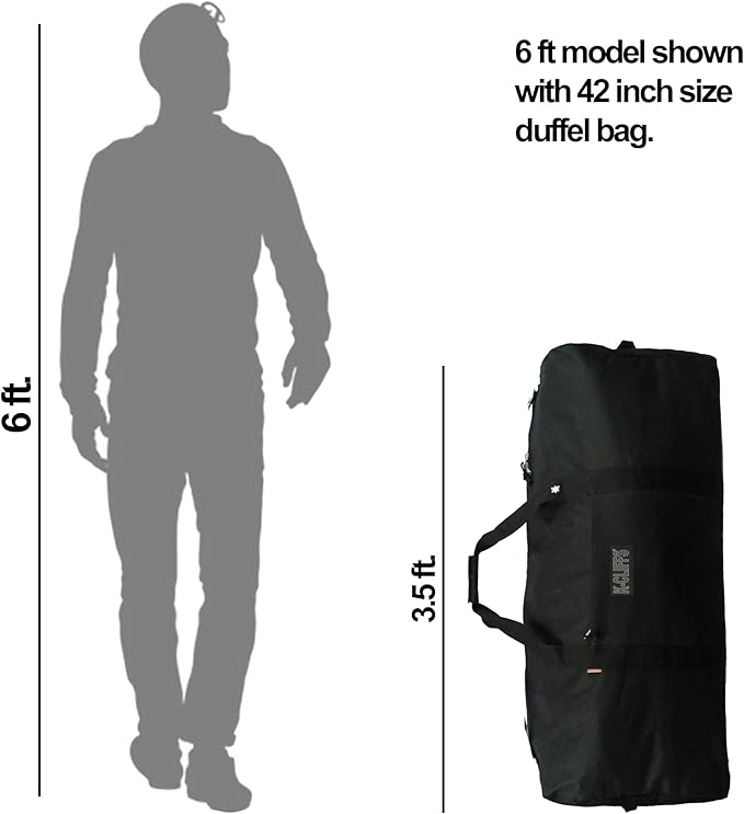 Heavy Duty Cargo Duffel Large Sport Gear Drum Set Equipment Hardware Travel Bag Rooftop Rack Bag (42" x 20" x 20", Camouflage)