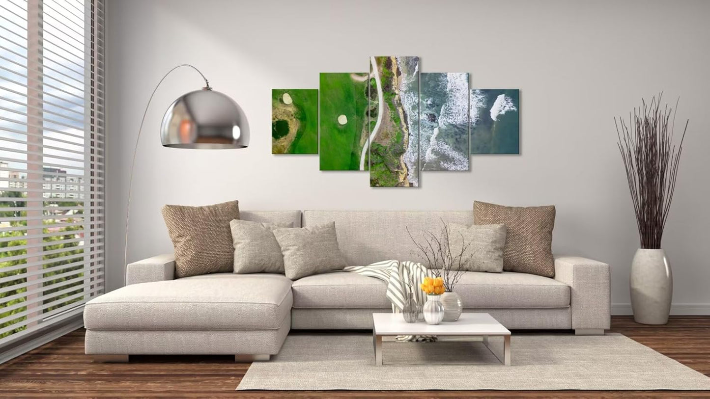 San Francisco California Golf Links Wall Art for Living Room Bedroom Bathroom Home Decorations Half Moon Bay Golf Links Pictures Posters Framed Artwork Canvas Prints Ready to Hang(60''W x 40''H)