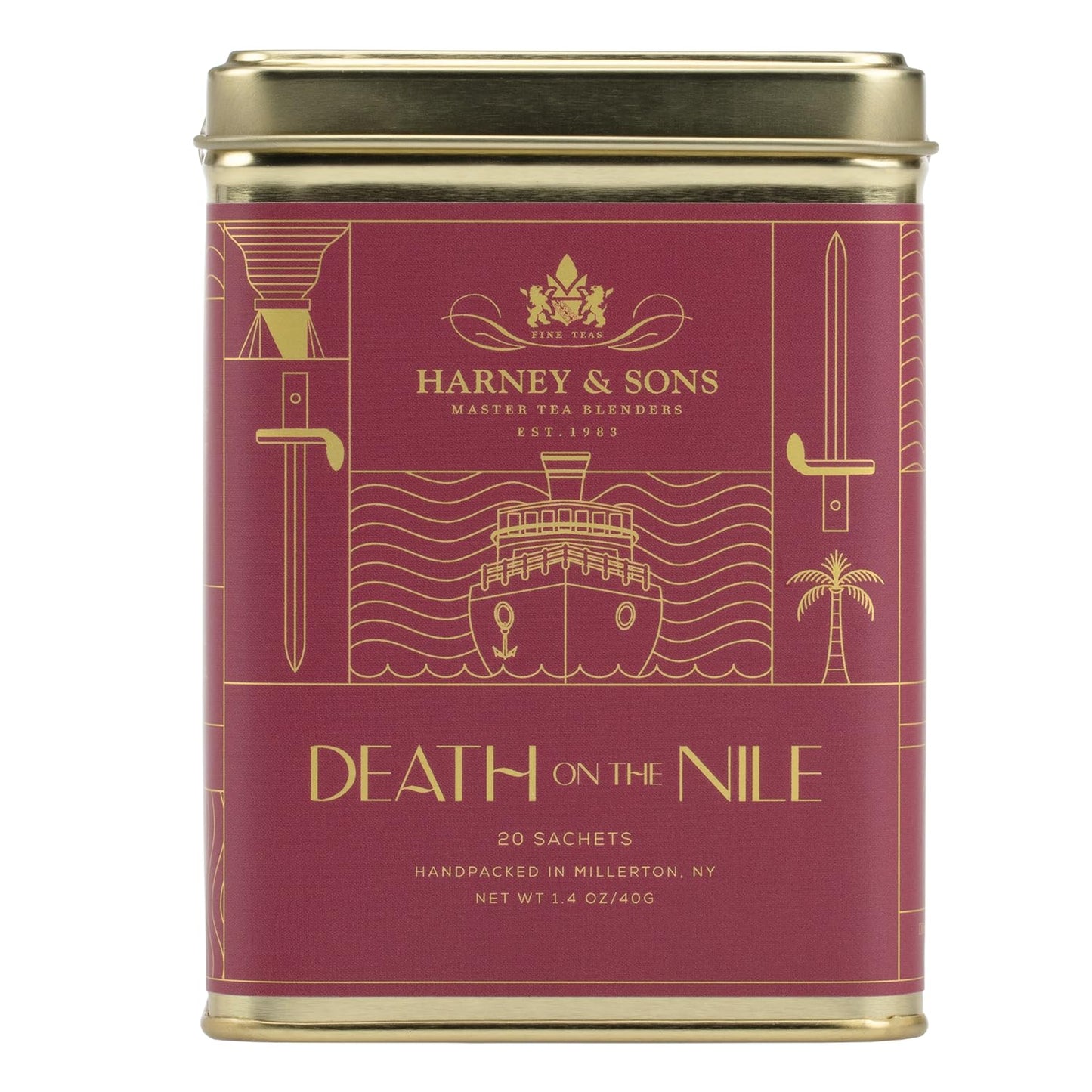 Harney & Sons Death on the Nile Herbal Tea 20 enhanced Sachets Caffeine Free