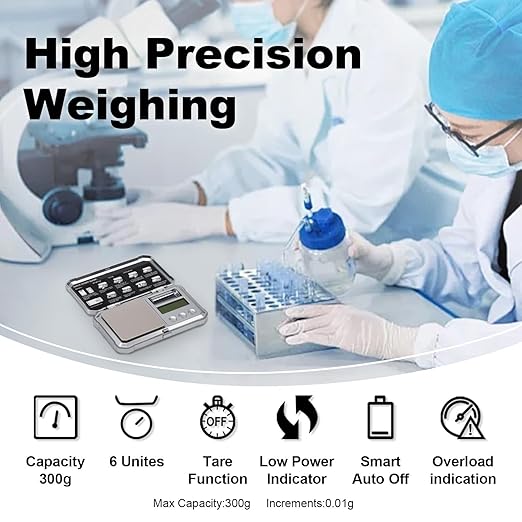 Gram Scale Digital Pocket Scale,300g Precision Mini Jewelry Scales,Portable Small Gram Scale with LCD Backlit Display,0.01g Precision,Tare Function,Calibration Weight,for Jewelry, Food,Coffee