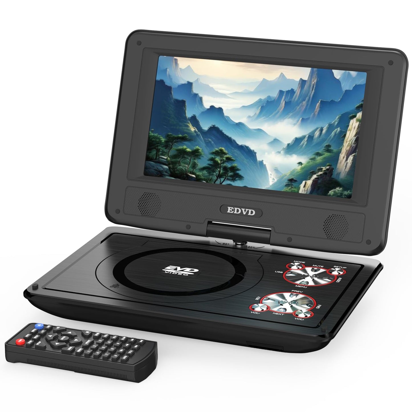 11.5 Portable DVD Player with 9.5 Swivel Screen, 5-Hours Rechargeable Battery,Car DVD Player for Kids,Support CD/DVD/SD Card/USB
