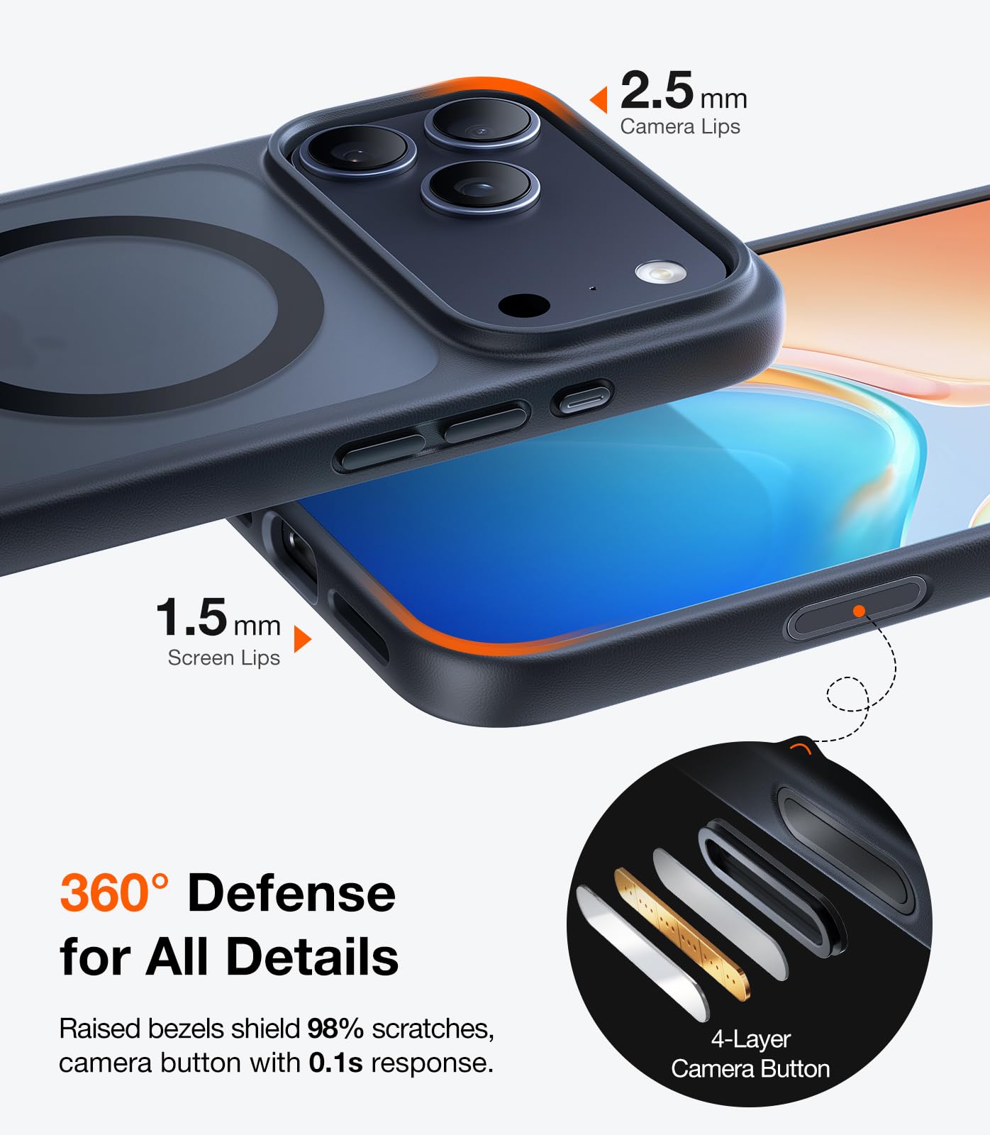 Torras Magnetic Shockproof For Iphone 17 Pro Case, Camera Control, Compatible With Magsafe, Military-Grade Protection, Stronger