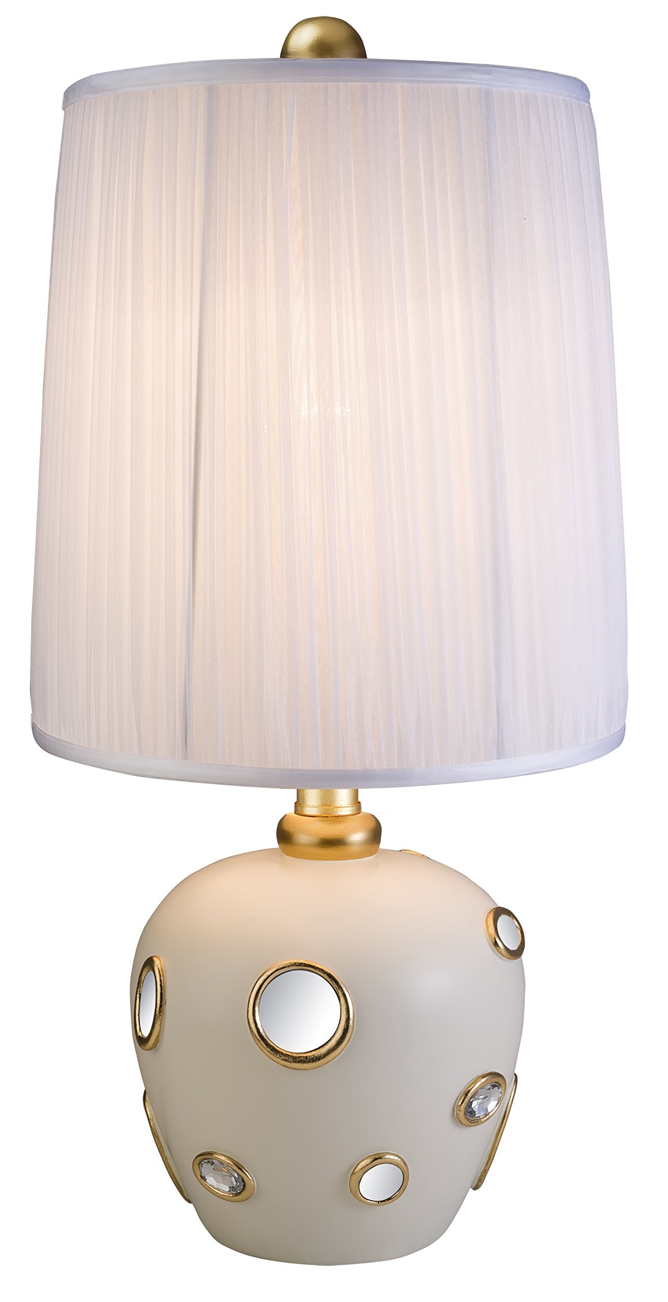 OK Lighting Retrospeck Table Lamp, Resin, Ivory, Model OK-4264T