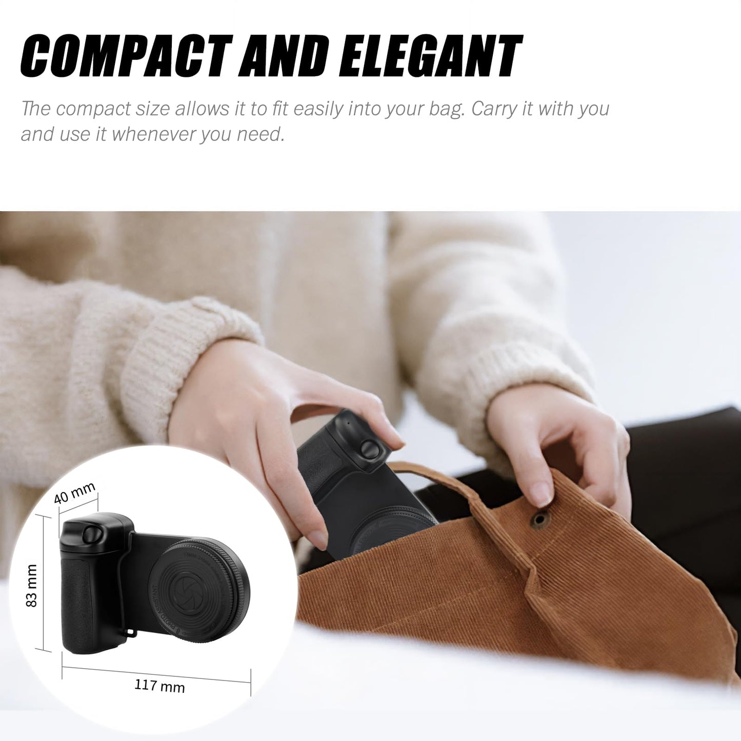 Magnetic Selfie Ring Light, Snap Grip With Detachable Bluetooth Remote Control For Iphone, Rechargeable Led Fill Light, Smartpho