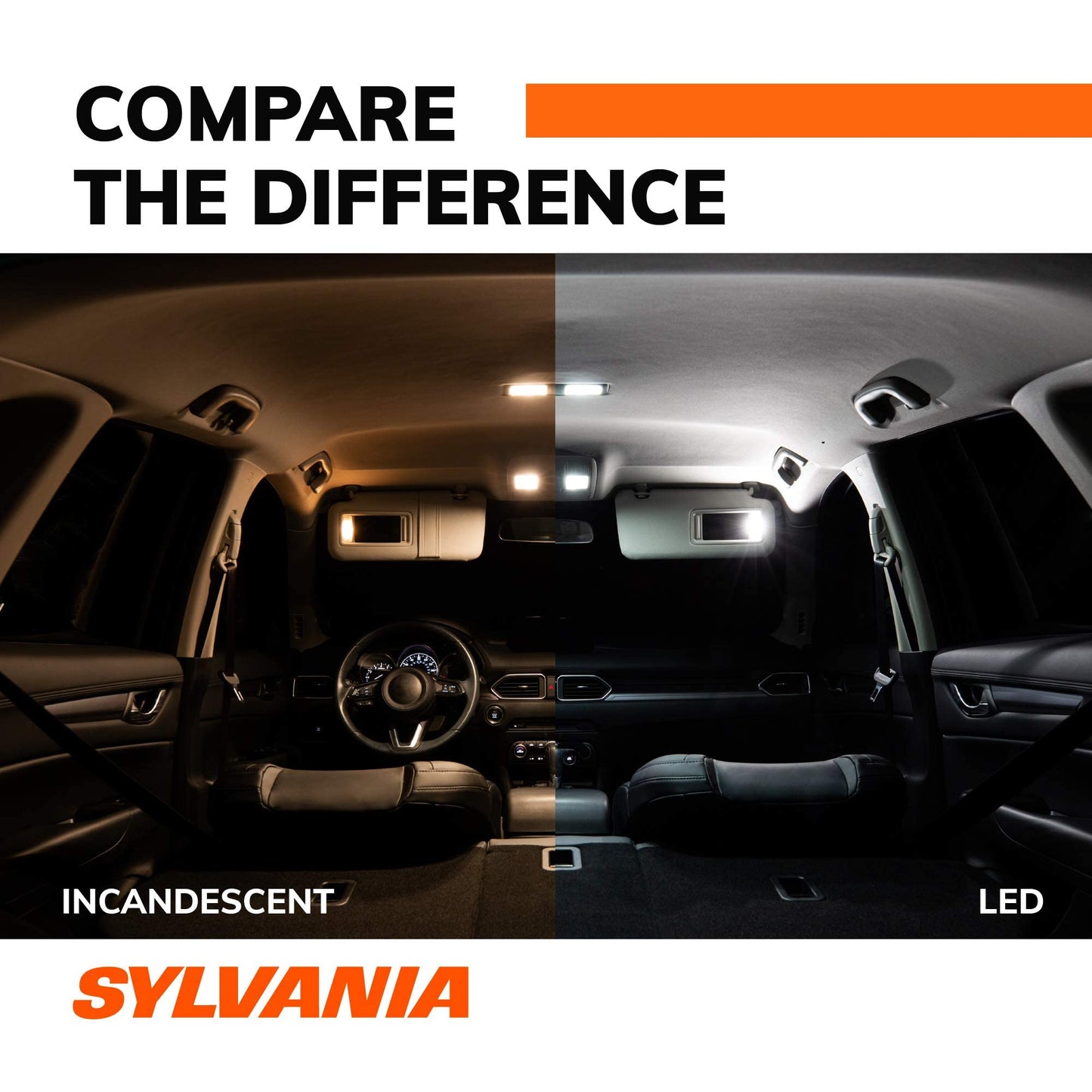 SYLVANIA 1156 LED Mini Bulb - White, 2 Pack, Ideal for Backup & Daytime Running Lights