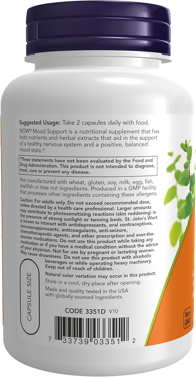 Now Foods Mood Support, 90 Veg Caps (Pack of 2)