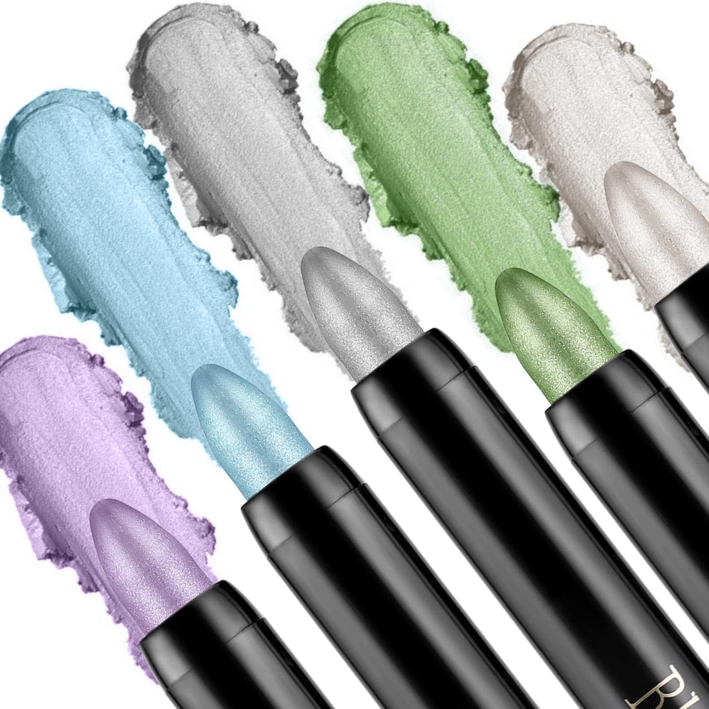 Boobeen Eyeshadow Pencil Crayon Waterproof Stick Shimmer Cream Pen - Create Glitter Eye Makeup, Easy to Use (01#)
