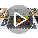 Large Stone Dish Drying Mat for Kitchen Counter,2 PCS Quick Dry Stone Dishes Mats,Foldable Water Absorbing Diatomaceous Ea...