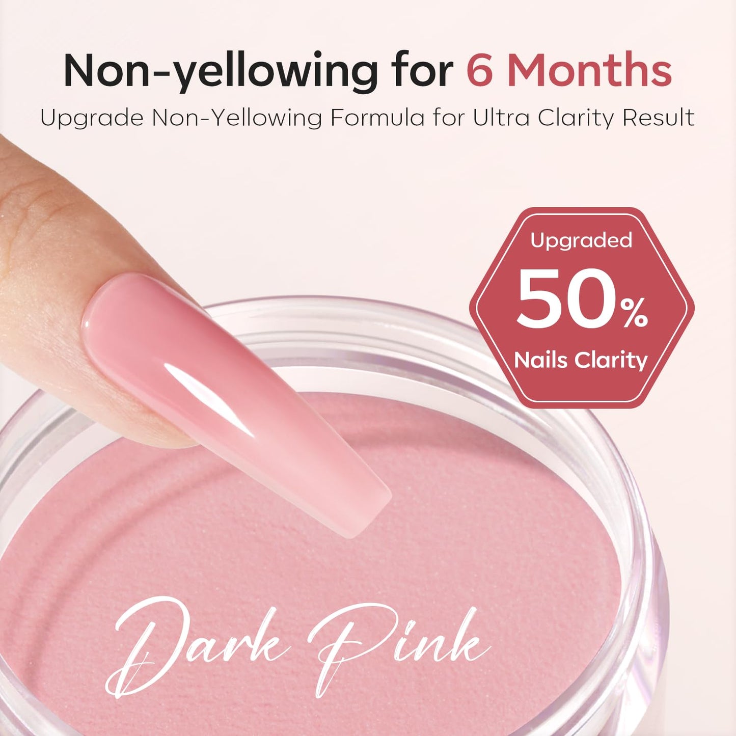 Modelones Acrylic Powder, 4.23oz Upgraded Cover Pink Nail Acrylic Powder for Nail Art 3D Carving French Nails Extensions, Non-Ye