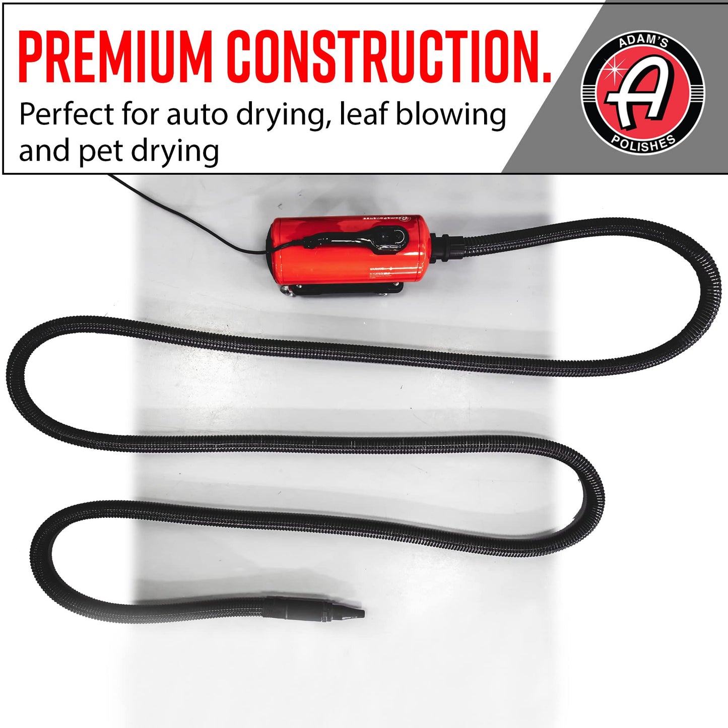 Adam's Polishes Air Cannon Car Dryer Blower - Powerful Detailing Wash | Filtered Dryers, Blowers & Blades Safer Than Microfiber Towel Cloth