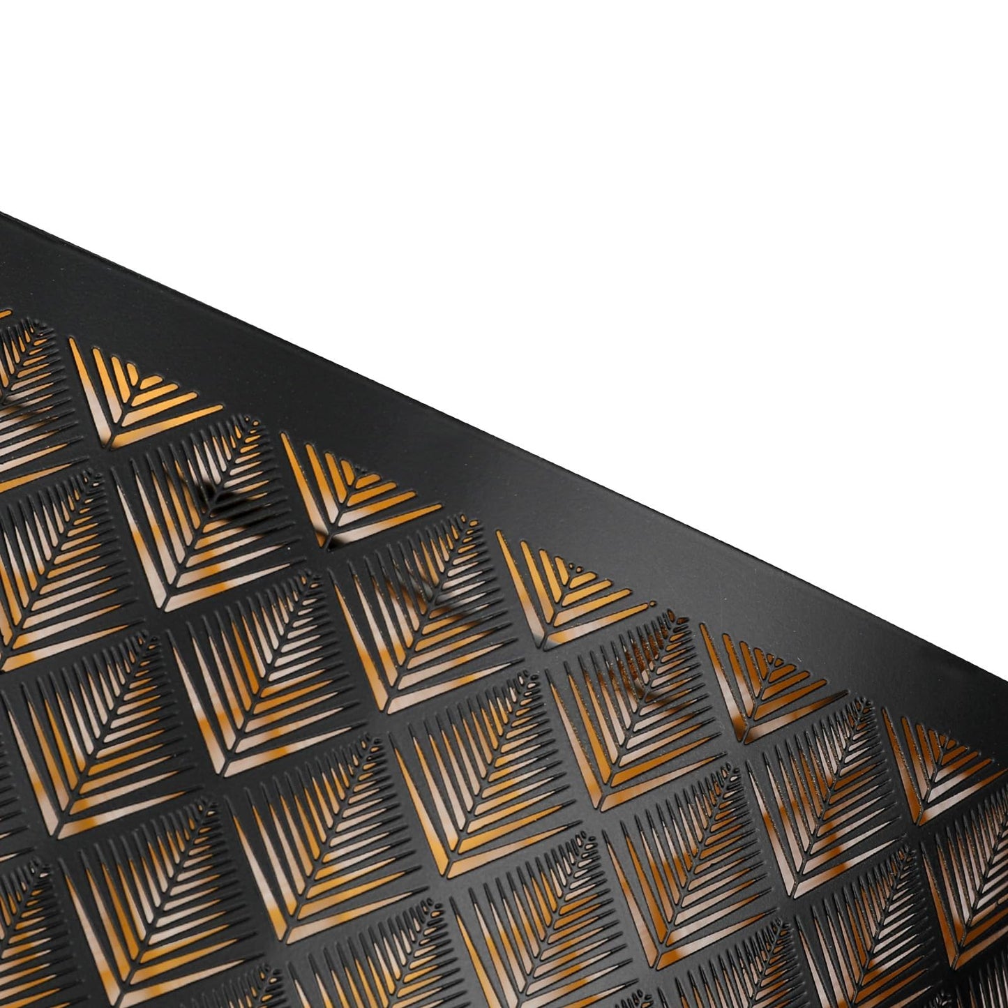 ALUCSET Metal Drum Lampshade, Arrow Design, 12x14x10 Inch, Black/Gold, Model LLA19231
