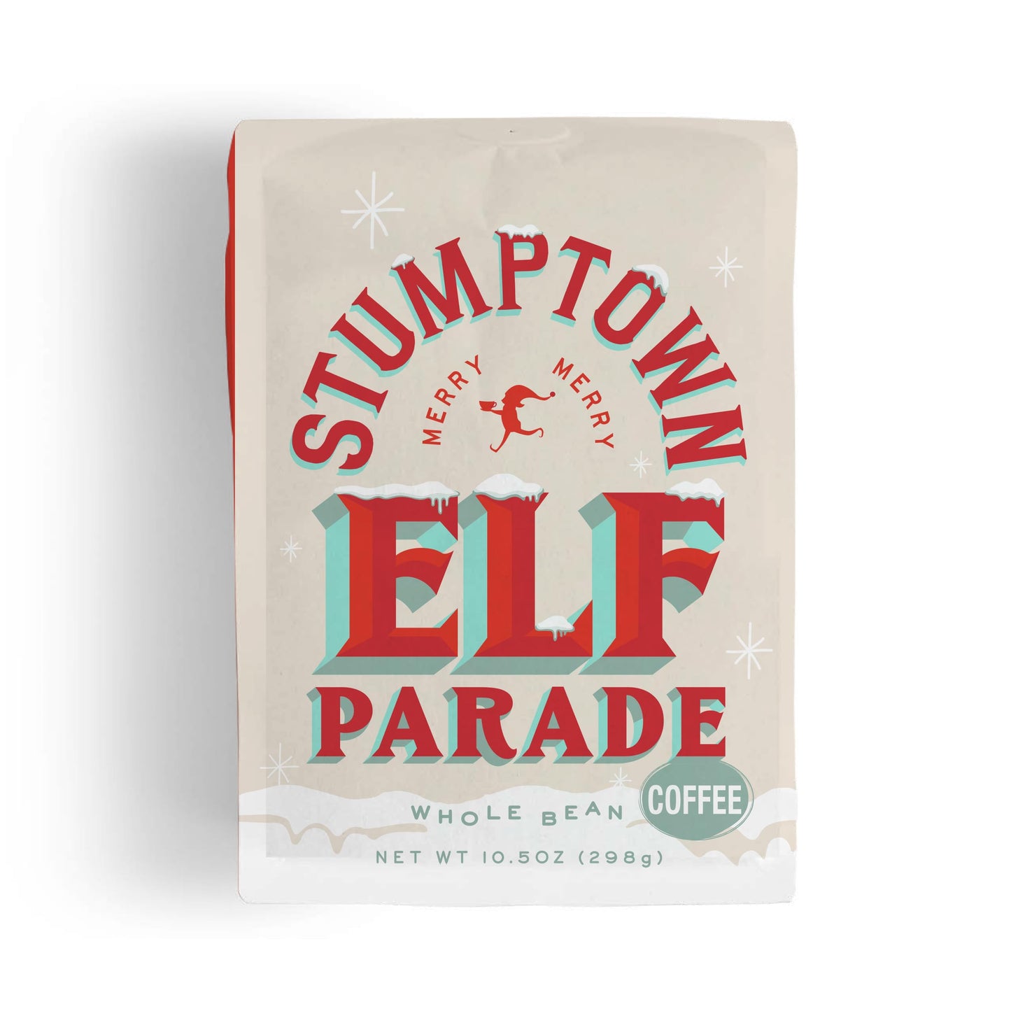 Stumptown Coffee Roasters Medium Roast Whole Bean Coffee - Elf Parade Holiday Blend Flavor Notes of Butterscotch Chocolate and Baking Spice - 10.5 Ounce Bag