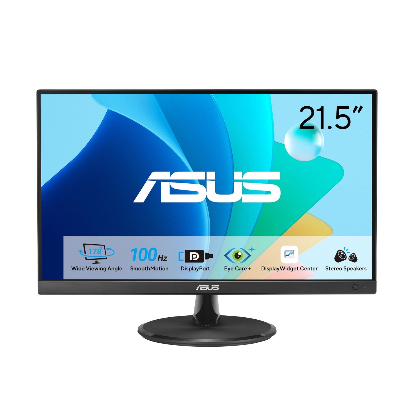 ASUS 22 Eye Care Monitor (VP229QF) - 100Hz, IPS, Full HD, 99% sRGB, Frameless, Adaptive-Sync, DisplayPort, HDMI, Low Blue Lig