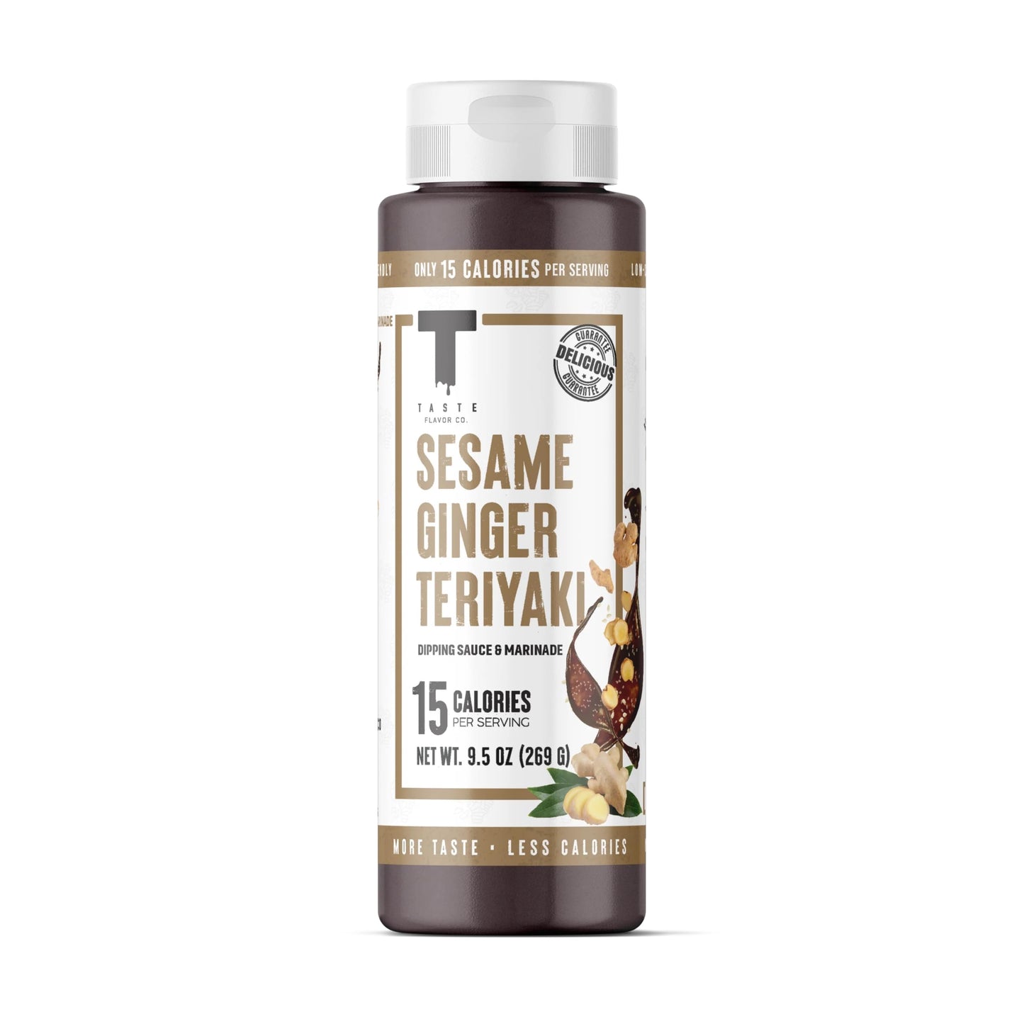 Taste Flavor Co. Wing Sauce and Marinade, Great Tasting, Keto Friendly, Low-Calorie Sauce (Sesame Ginger Teriyaki)