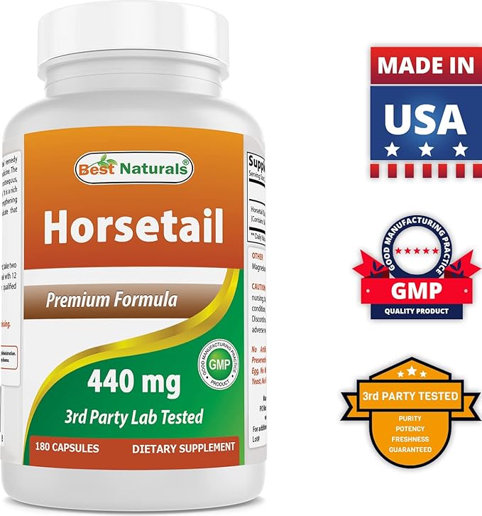 Best Naturals Horsetail 440 mg 180 Capsules (180 Count (Pack of 2))