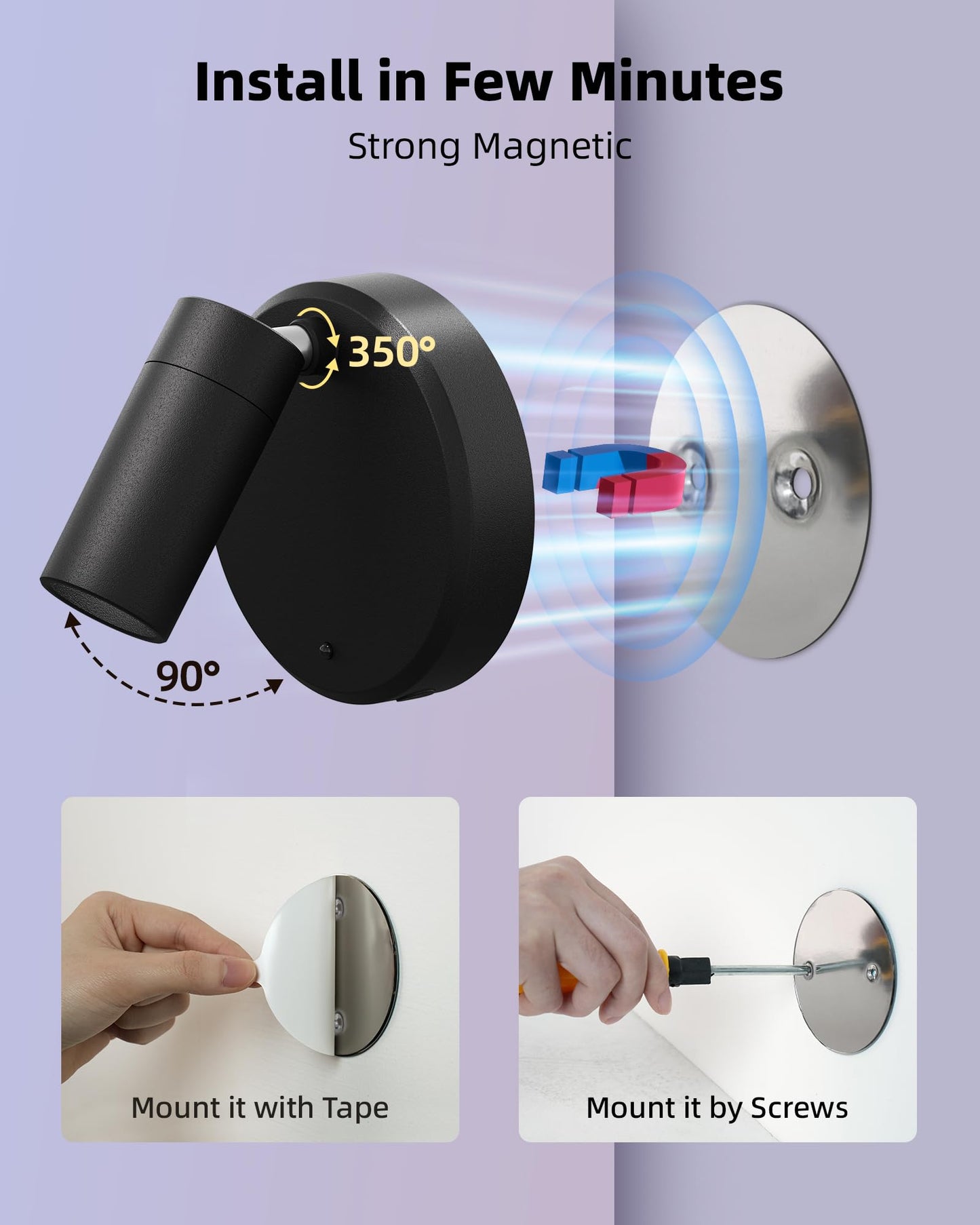 Ezvalo Rgb Spotlights Indoor With Remote 5500Mah Rechargeable Picture Lights Diy Mode & 83 Color Changing Uplighting Wireless Mini Accent Lighting For Christmas (2Pack-Black)