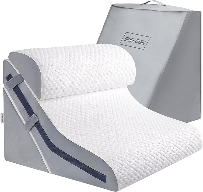 Wedge Pillow for Sleeping, Orthopedic Bed Wedge Pillow Set, 15-in-1 3PCS Adjustable Memory Foam Wedge Pillow Post Surgery, 9 &16 & 20 inches Height 3-in-1 Incline Wedges Pillows (White 3-Piece Set)