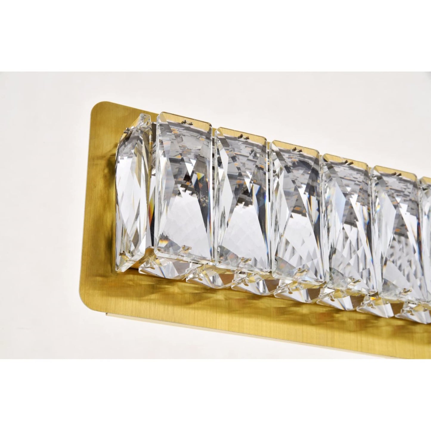 Elegant Lighting Monroe Gold Wall Sconce With Integrated Led Chip, Clear Royal Cut Crystal, Model 90859115