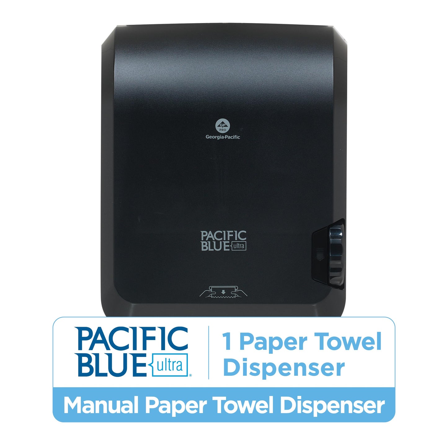 Georgia-Pacific Pacific Blue Ultra 8" High-Capacity Mechanical Touchless Paper Towel Dispenser by GP PRO (Georgia-Pacific), Black, 59589, 12.9" W x 9" D x 16" H, 1 Dispenser