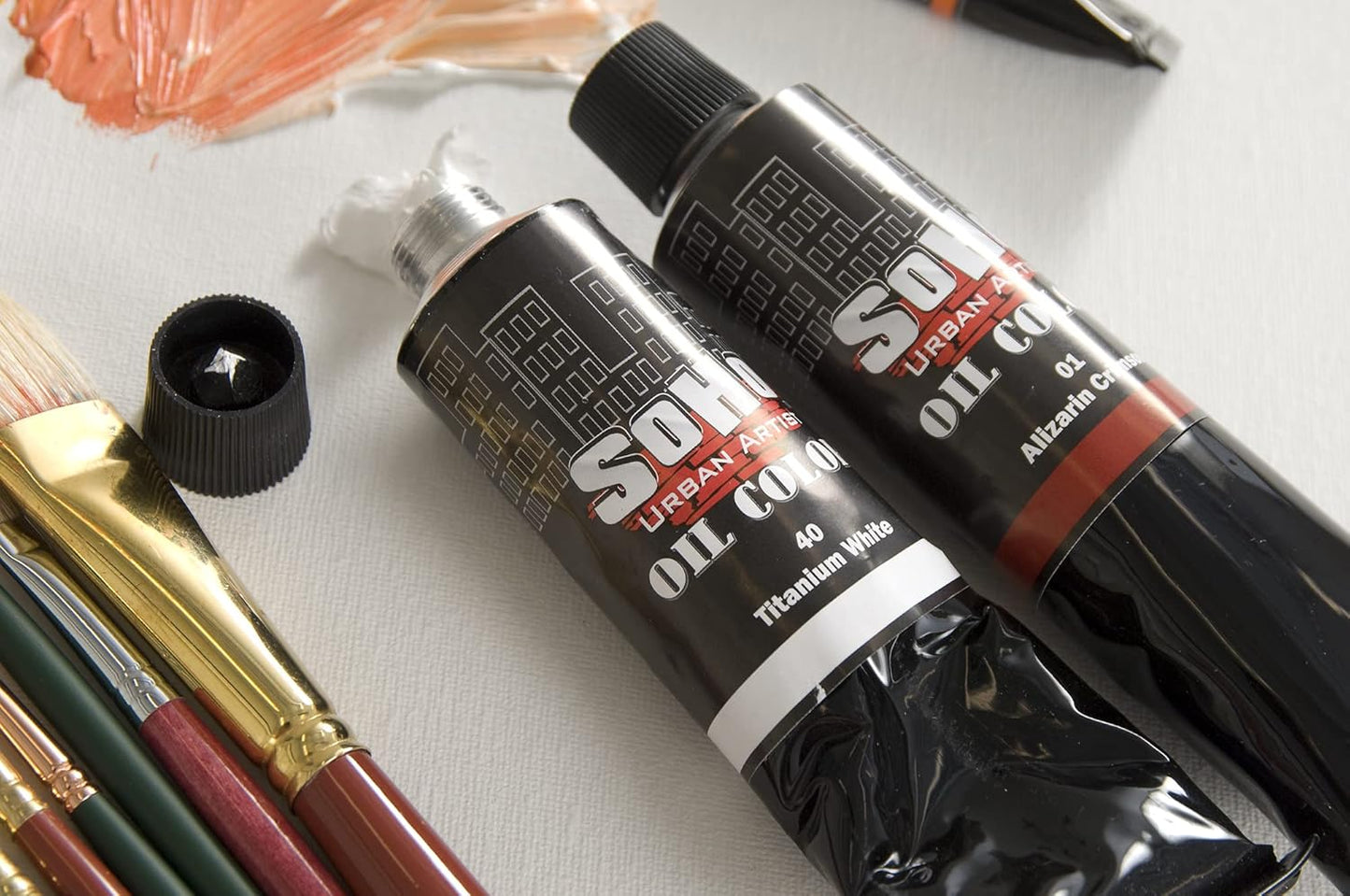 Soho Urban Artist Oil Paint - Burnt Sienna, 430 ml Can - Best Valued Oil Colors for Painting, Excellent Pigment Load