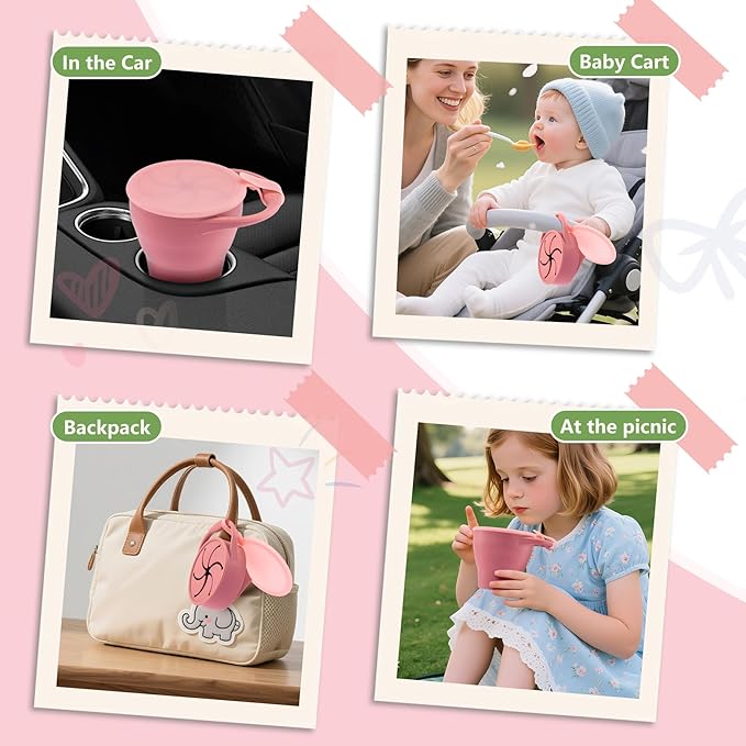10oz Soup Thermo for Hot Food Silicone Snack Cup Set for Kids Lunch Thermo Leak-Proof Vacuum Stainless Steel Wide Mouth Food Jar for School Travel
