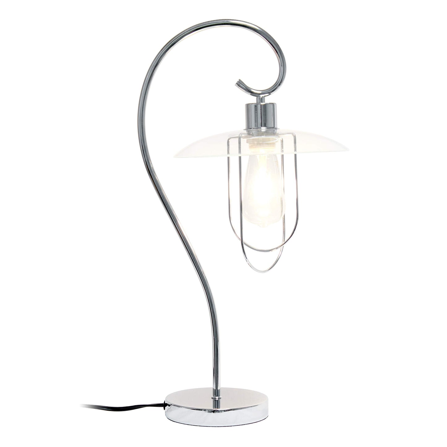 LALIA HOME Modern Table Lamp, Iron, Polished Chrome, Model LHT-4000 Family