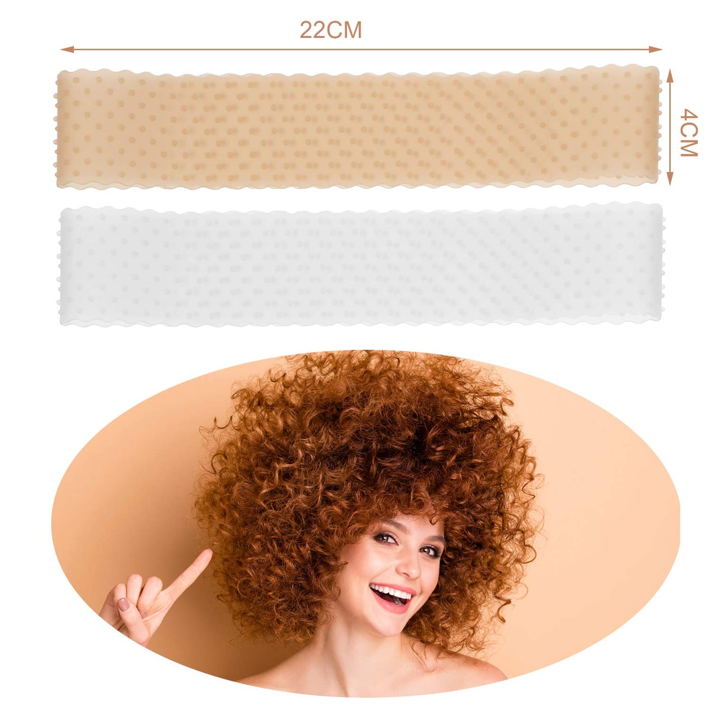 4 Pieces Nylon Wig Caps and Silicone Wig Grip Band for Lace Front Set for Women Human Hair Seamless Non-slip Headband Stretchy A