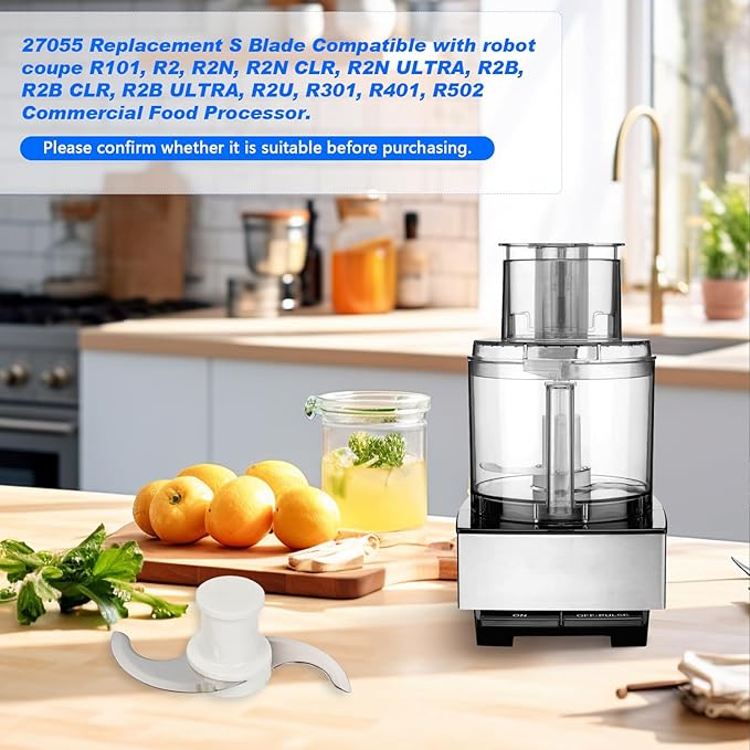 27055 Replacement S Blade|robot coupe blade|robot coupe Commercial Food Processor, Compatible with robot coupe R101, R2, R2N, R2B, R2U,R301, R401 etc. Robot Coupe Smooth Blade assembly,1 Year Warranty