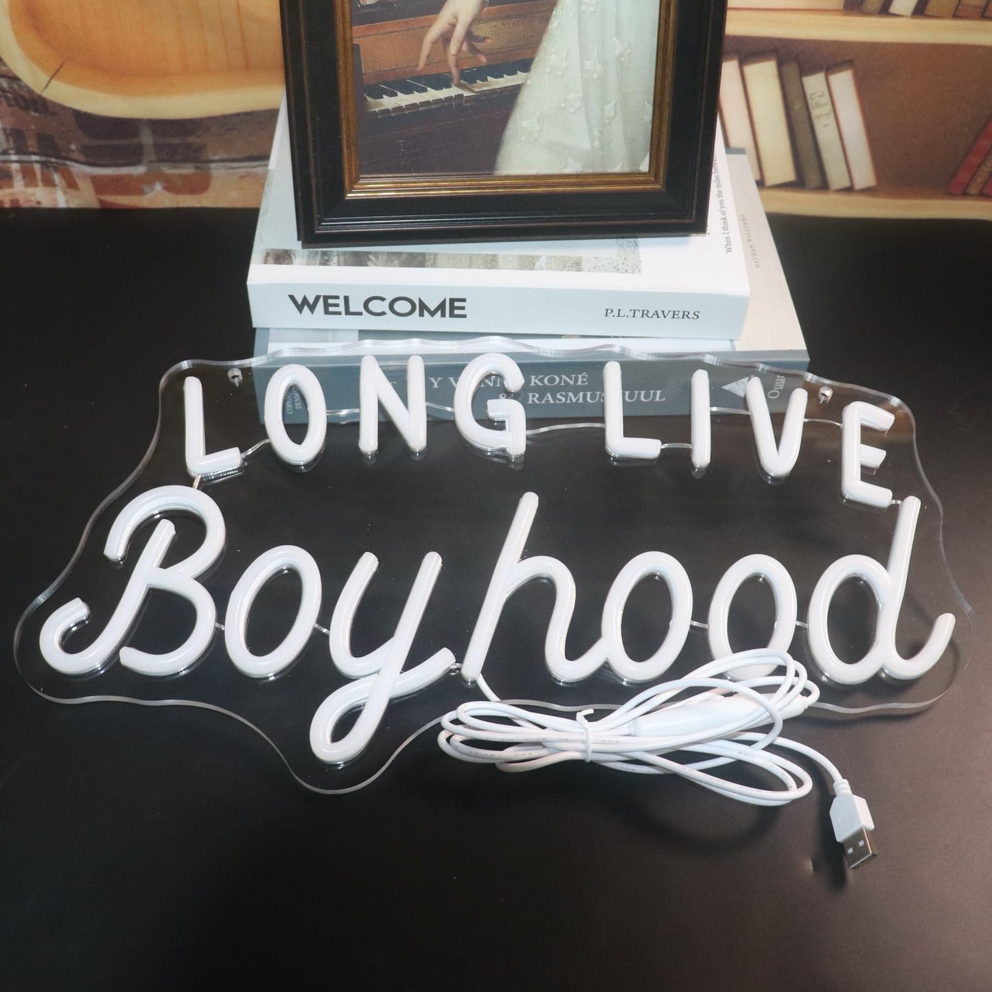 Long Live Boyhood Neon Sign Decorative Neon Lights For KidS Room Play Room Wall Decor Neon Light Sign Christmas Birthday KidS Gift Thanksgiving Gift(Warm White)