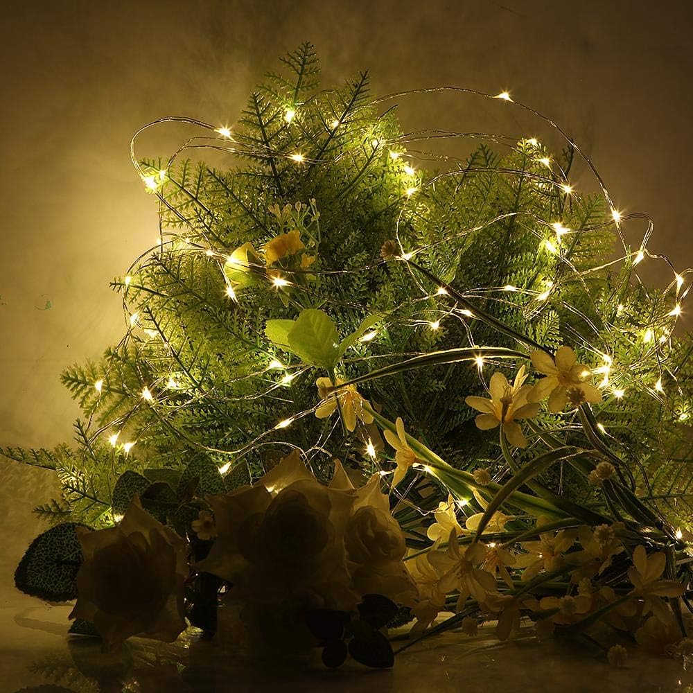 Znycye 50 Led Fairy Lights With Timer 8.2Ft 8 Modes Battery Operated Fairy Lights 4 Pack Mini Led String Lights For Diy Wedding Bedroom Mason Jar Vases Table Party Christmas Decoration (Warm White)