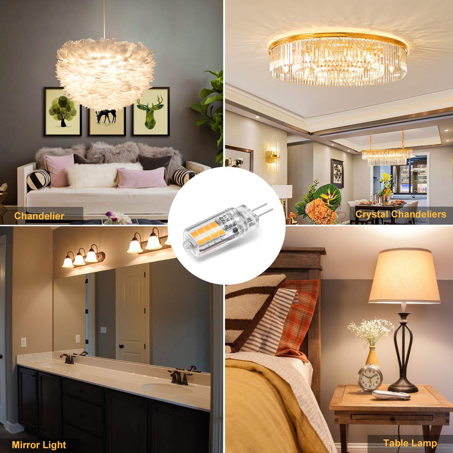 Umleeddlt G4 Led Bulb, Warm White, 3W Equivalent To 20W/30W Halogen, 10 Pack, 360° Beam Angle, Non-Dimmable