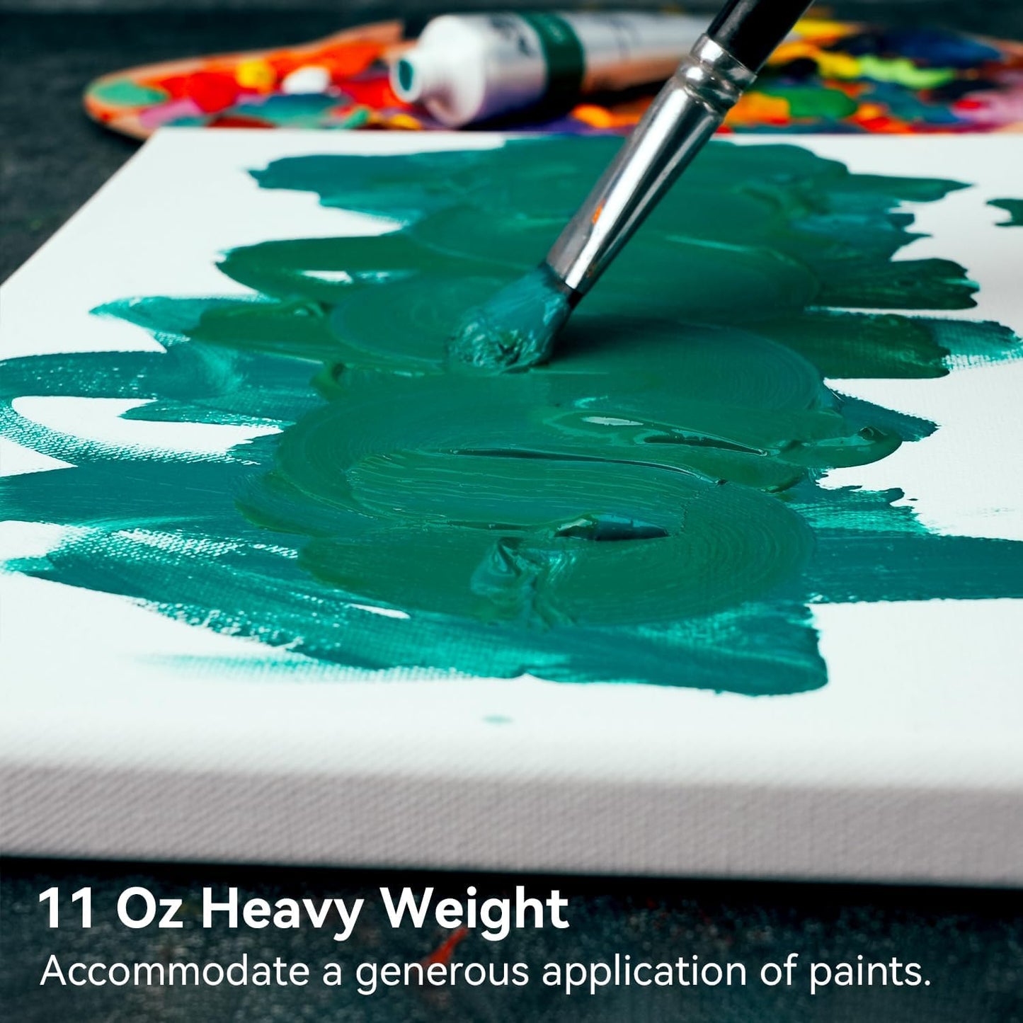 PHOENIX 9x12 Inch 4 Pack Artist Canvas - Stretched Canvases for Painting - 3/4 Inch Profile, 100% Cotton 11 Oz. Gesso Primed White Blank Professional Canvas Oil & Acrylic Paints