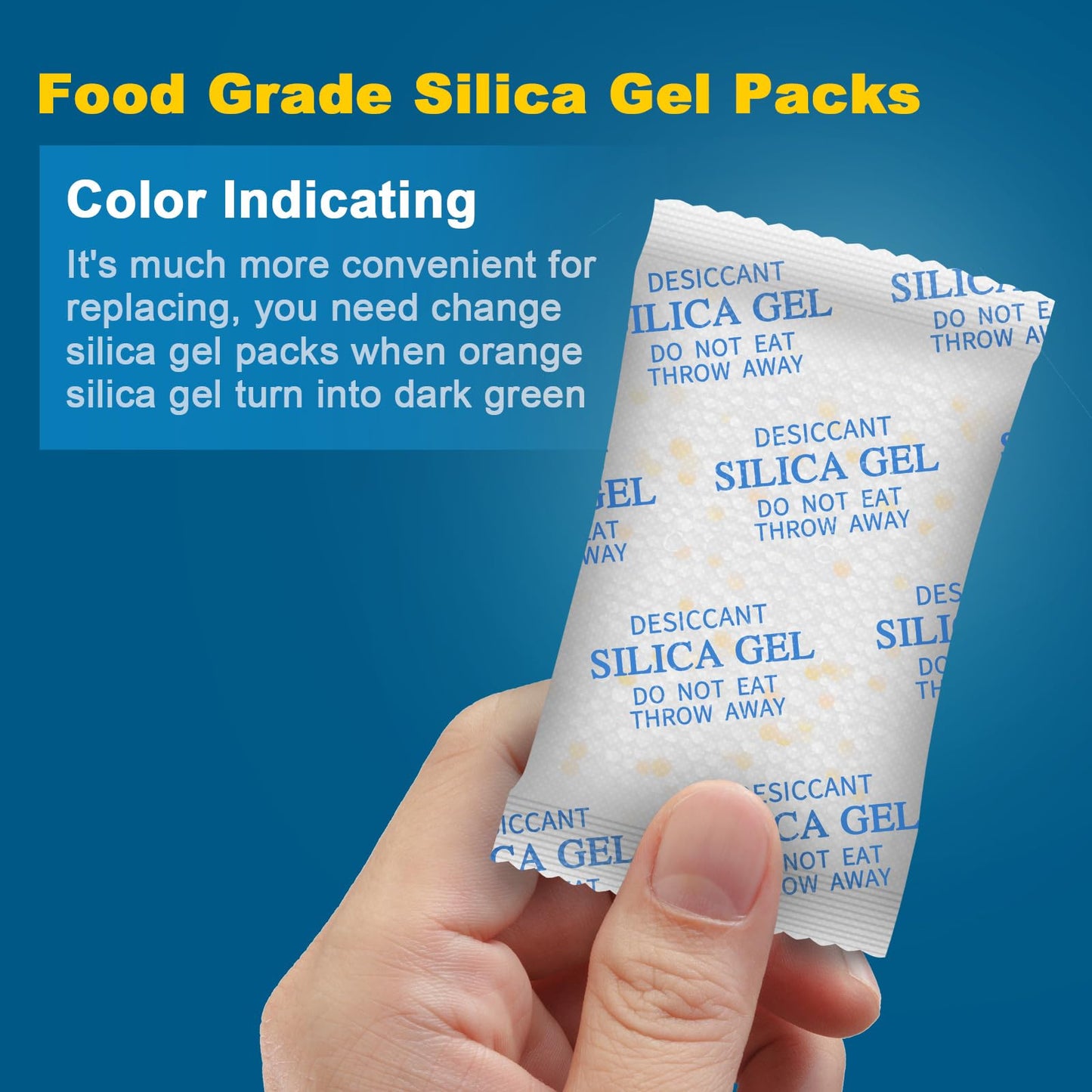Moisture Absorbers, 20G 75 Pack Premium Transparent Desiccant for Storage, Silica Gel Desiccant Packets (20G, 75)