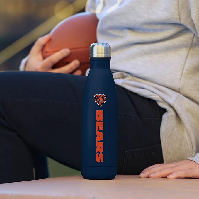 FOCO NFL unisex-adult NFL Team Logo Wordmark Chill Water Bottle