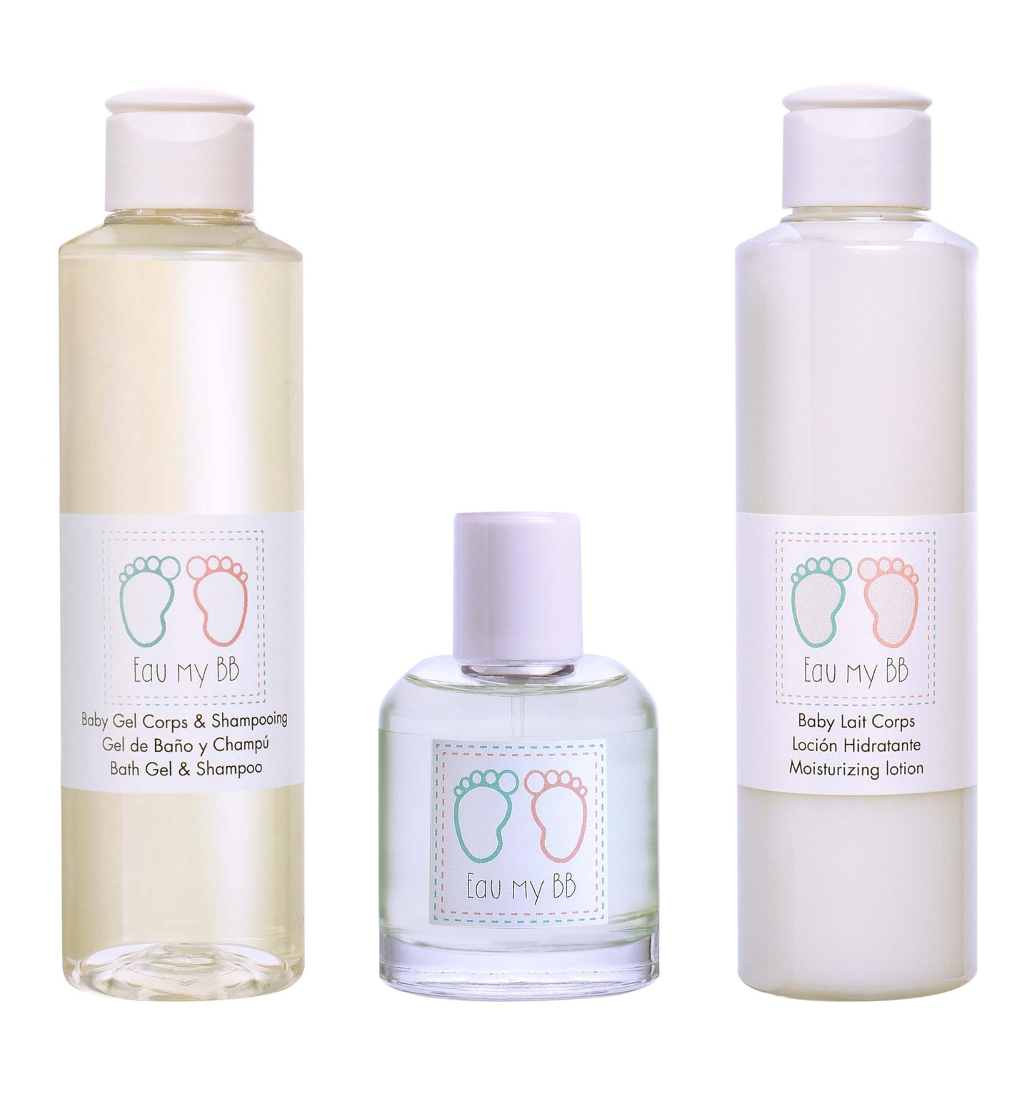 Eau My BB!, Three-Piece, Set, for Newborns, Infants, Babies, Eau De Toilette, EDT, 2.02oz, 60ml, Shampoo, Shower Gel, 6.8oz, 200