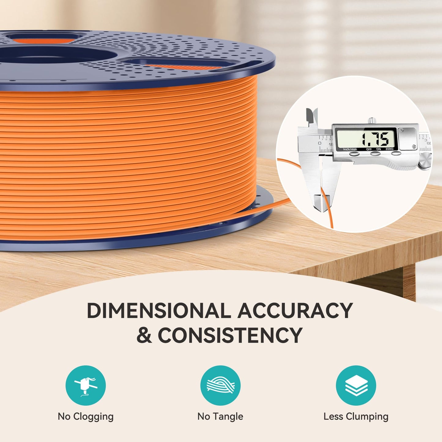 Sunlu Pla Matte 3D Printer Filament 1.75Mm, Pla Filament 1Kg Spool (2.2Lbs), Dimensional Accuracy +/- 0.02Mm, Matte Clay Pla
