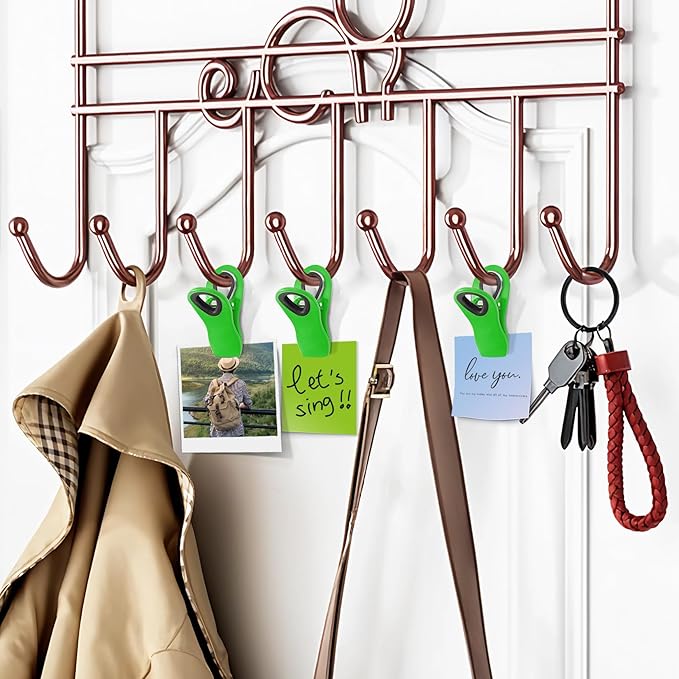 FINDMAG Big Chip Clip, Green Magnetic Wide Bag Clip Set, Cute Magnet Clips for Food, Plastic Food Clips Great for Kitchen, Home, Snacks, Bread, 12 Pack
