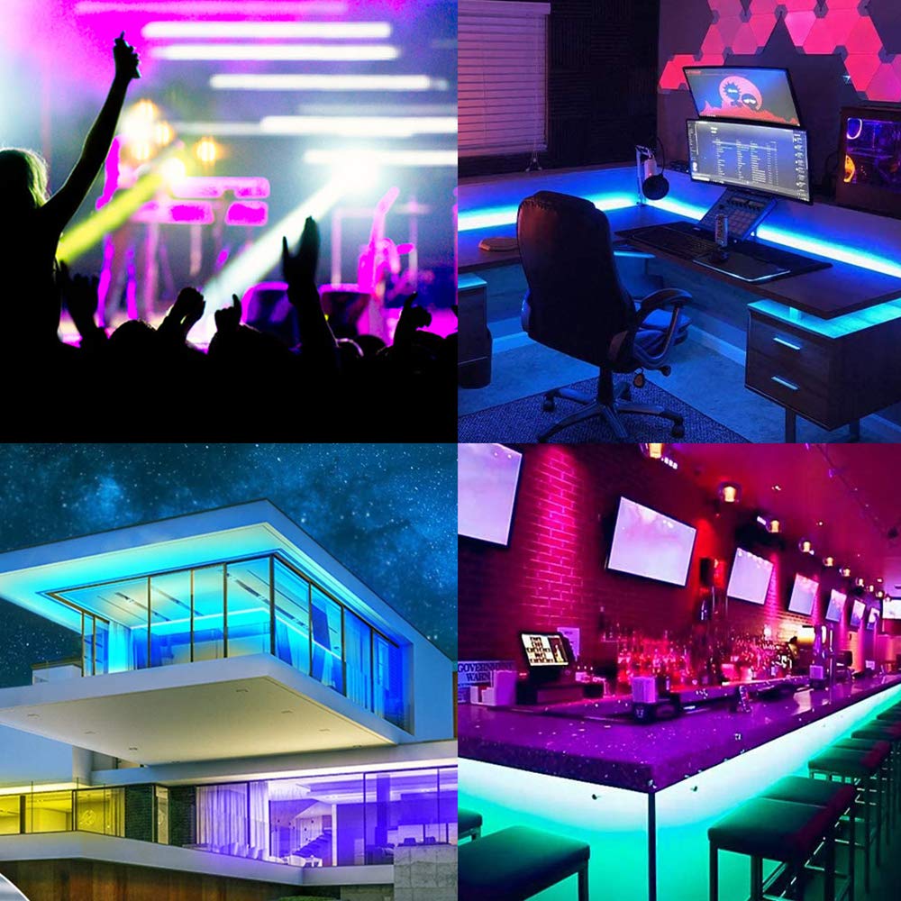 TIMELUX LED Backlights for TV, 10ft RGB Color Changing Strip Lights, USB Operated, Model BRT-ST5050USB, Dimmable with Remote Controller