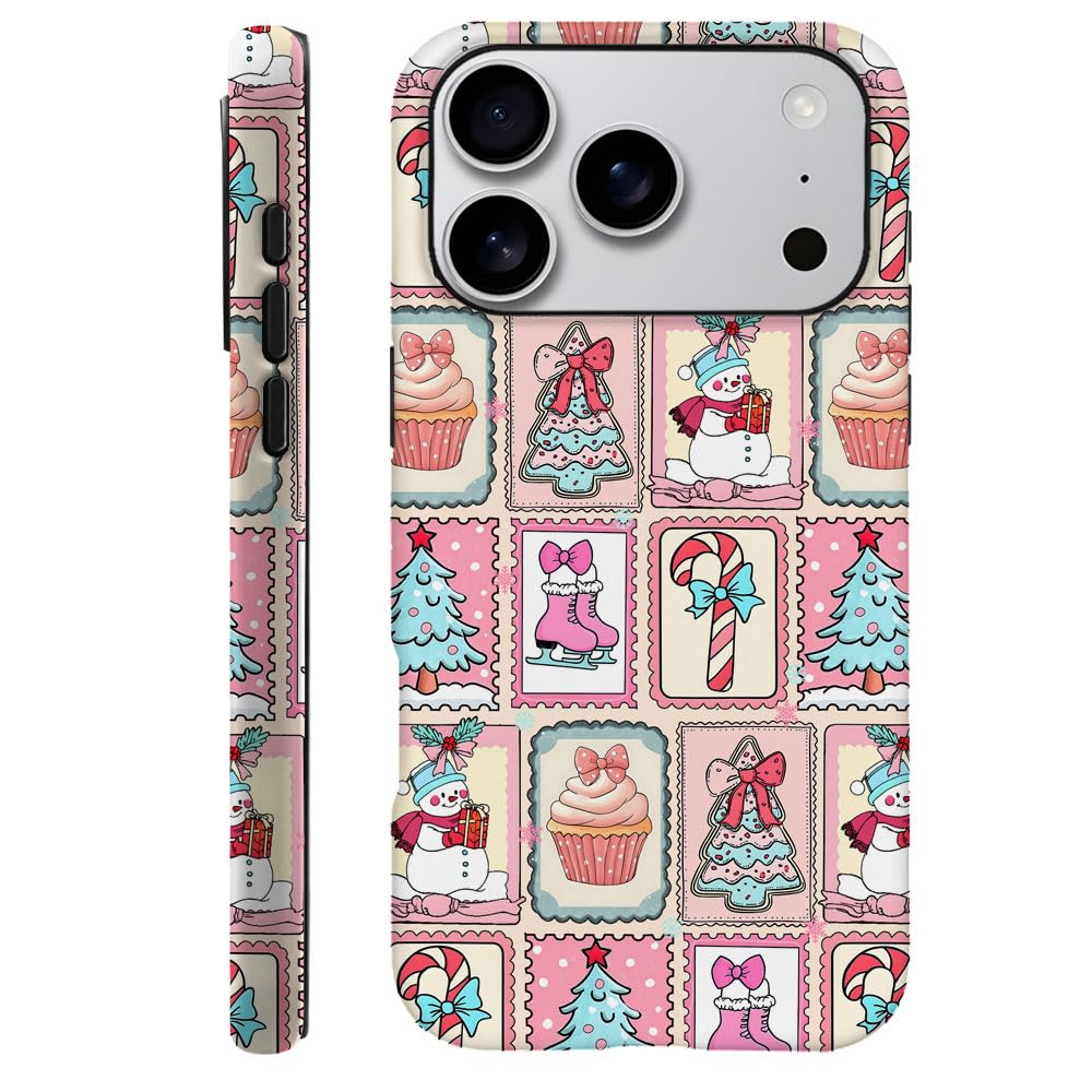 DAIZAG Case Compatible with iPhone 17 Pro,Durable Shock Protection Cover for Girl Women,Christmas Tree Cute Snowman