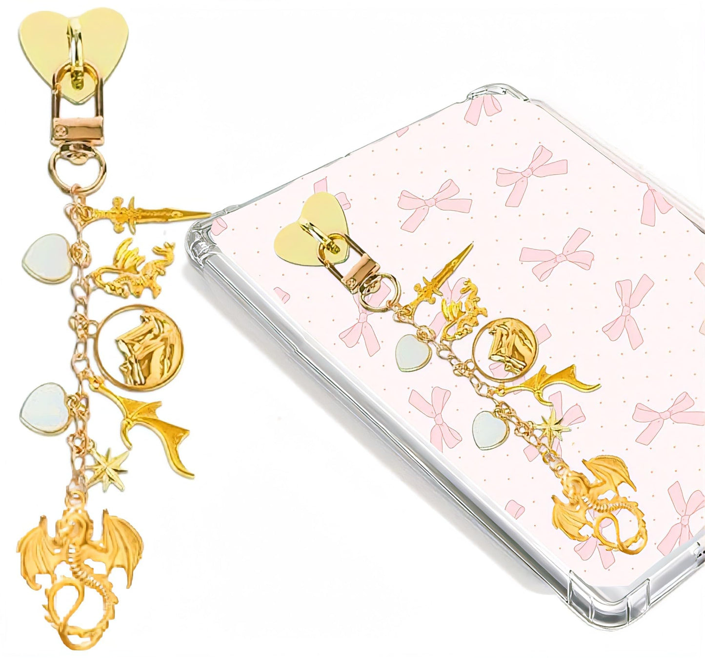 TAKEALOOKO Fantasy Charm Chains for Kindle - Dragon Wing Chain Bracelet Strap Decorating Accessories, Gift for Reader Book Lover