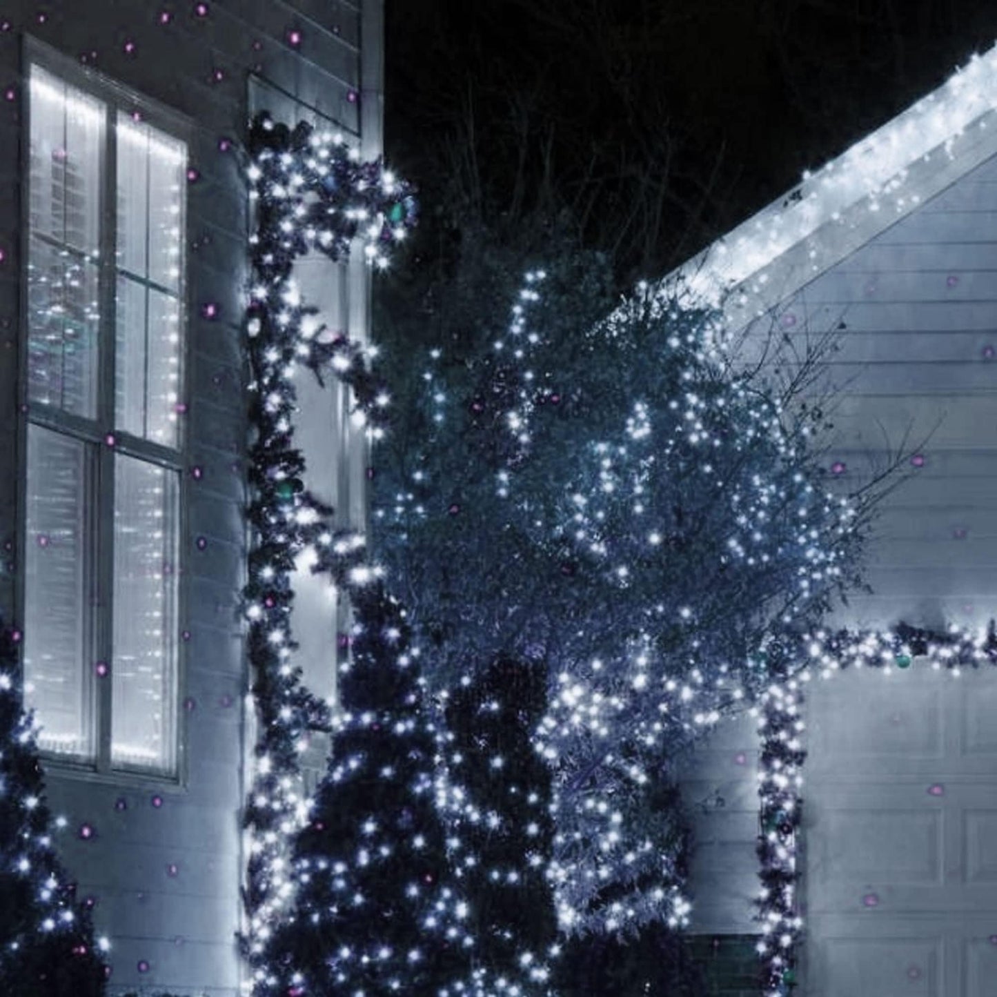 Tw Shine 200 Led Christmas Lights, 66Ft Waterproof Outdoor Indoor Decor, White, 8 Modes, Model Hb-200Coi
