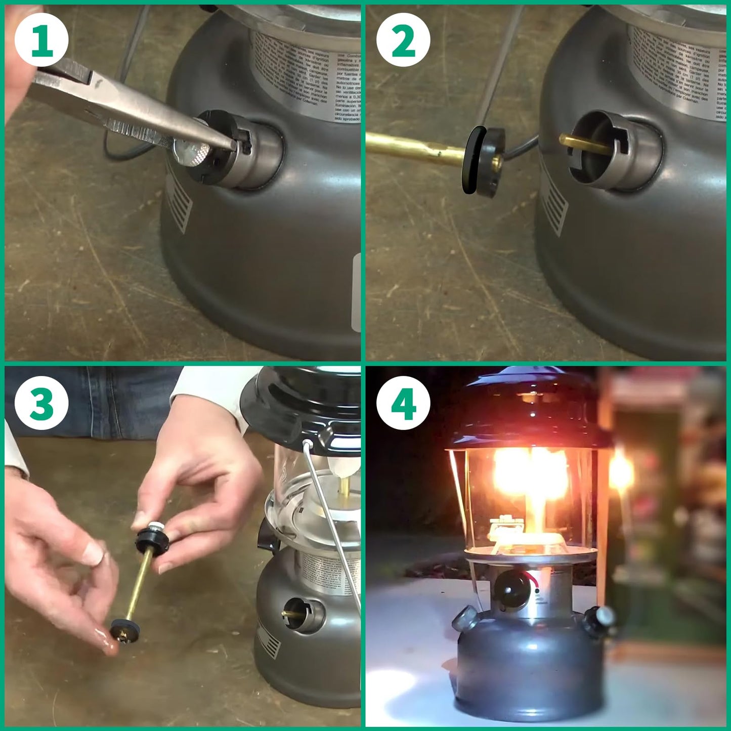Sunjika Camping Stove&Lantern Comprehensive Repair Kit For Coleman Lantern Parts With Coleman Dual Fuel Stove.Check Valve Air Stem Assembly(200-6381) Universal Plunger Pump Metal Part(242J5201)