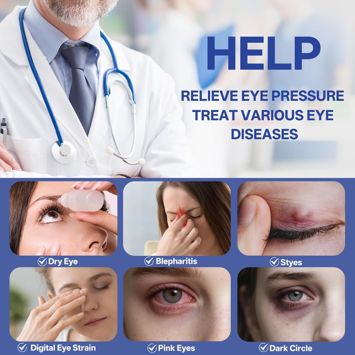 Cordless Heated Eye Mask for Dry Eyes, Electric Warm Compress for Fast Eye Relief, Rechargeable USB Heat Therapy Mask for Sleep, Blepharitis & Stye Treatment