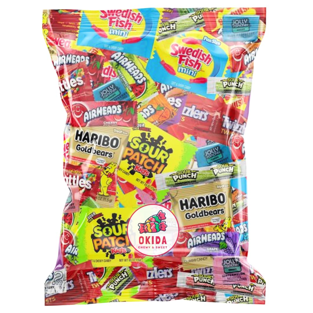 Halloween Candy Variety Mix - Individually Wrapped Fruity Chewy & Hard for Trick-or-Treat Pinatas Party Favors Candy Buffets & Seasonal Celebrations - 2 lb Bulk Bag