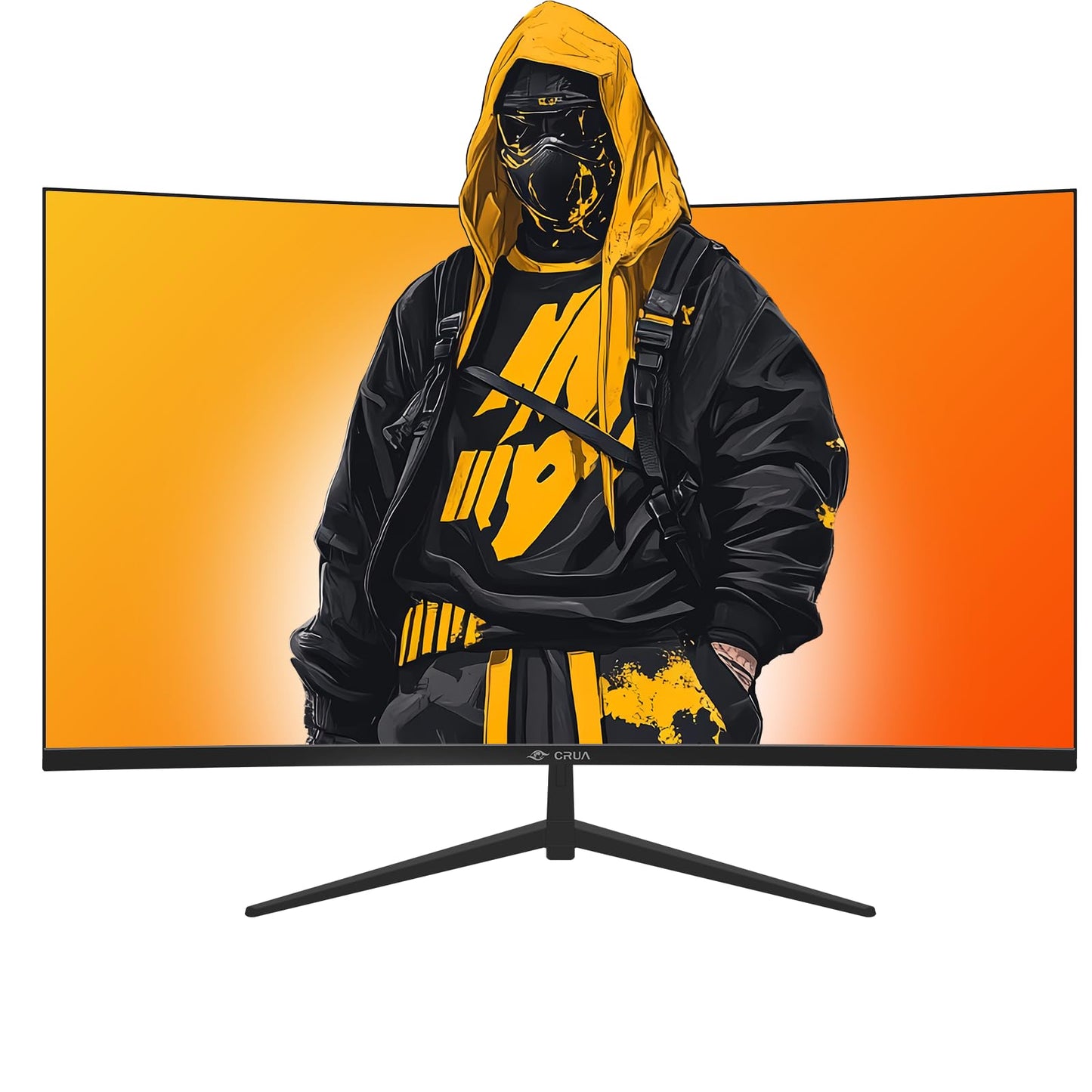CRUA 32" Curved Gaming Monitor, 2K QHD 2560x1440P, 144Hz/165Hz Computer Monitors, 120% sRGB, FreeSync, Low Blue Light, 1800R VA Screen, HDMI 1.4/DP 1.2, Wall Mountable - Black
