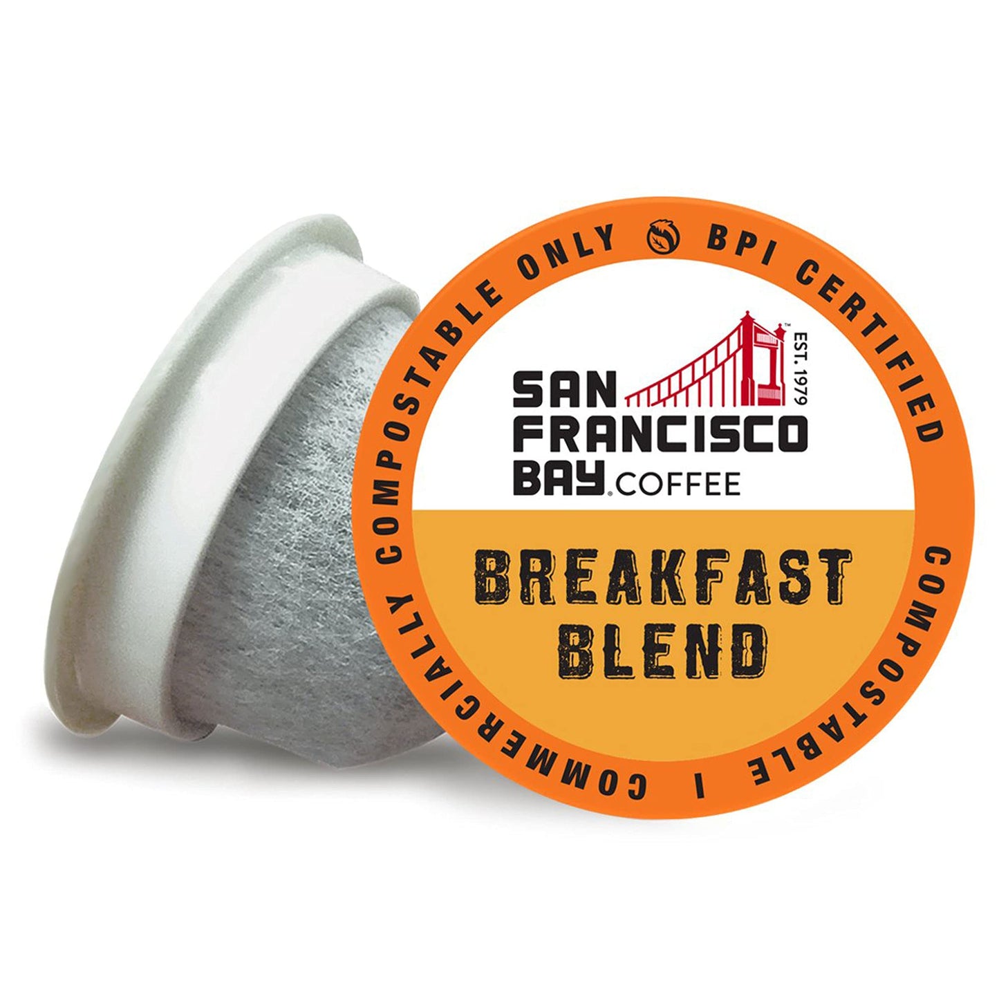 SF Bay Breakfast Blend Coffee OneCup - 72 Count Compostable Coffee Pods - Medium Roast Arabica - Compatible with Most Keurig K-Cup malt-inspired