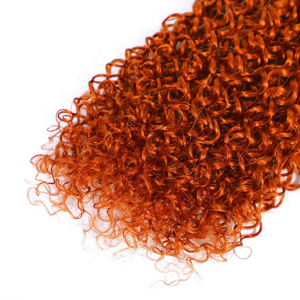 Lagalaga Bundles Human Hair 26 28 30 Inch Jerry Curly Wave Human Hair Bundles Orange Ginger 350 Bundles Unprocessed Brazilian Vi