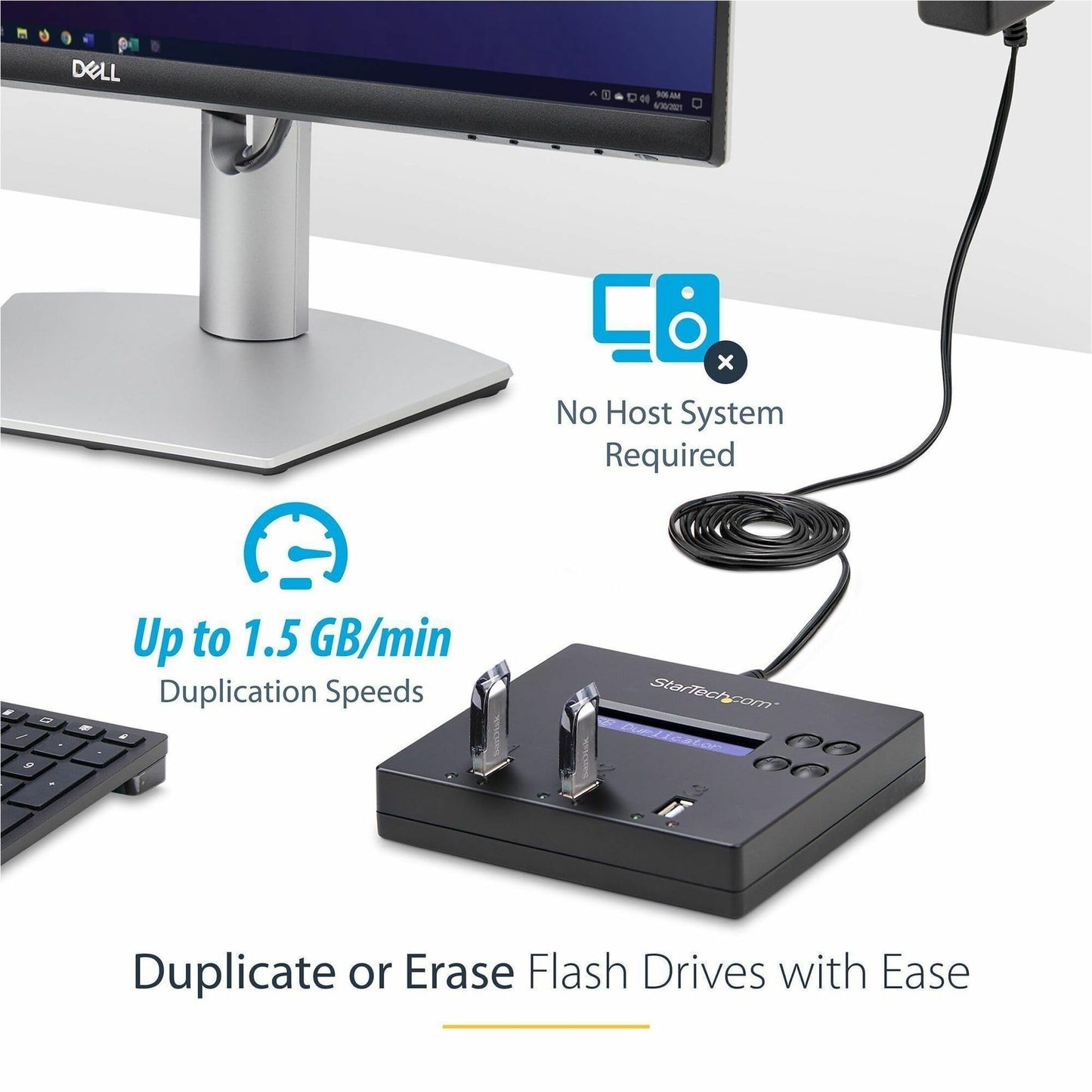 Startech.Com 1:2 Standalone Usb Duplicator And Eraser - Memory Stick Cloner - Usb 2.0 Flash Drive Copier/Thumb Eraser (Usbdup12)
