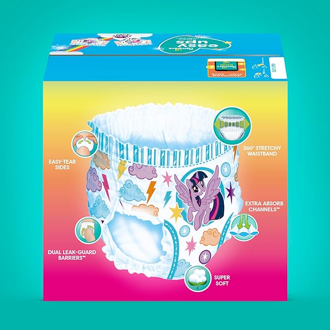 Pampers Training Pants - Easy Ups Girls & Boys - Size 2T-3T, 25 Count, My Little Pony Potty Underwear (Packaging May Vary)